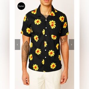 Public Art Mens size Small Flower Power Shirt. Festival Prep!